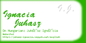 ignacia juhasz business card